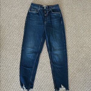 Zara Dark Blue Ankle Jeans